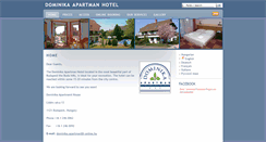 Desktop Screenshot of dominikahotel.hu